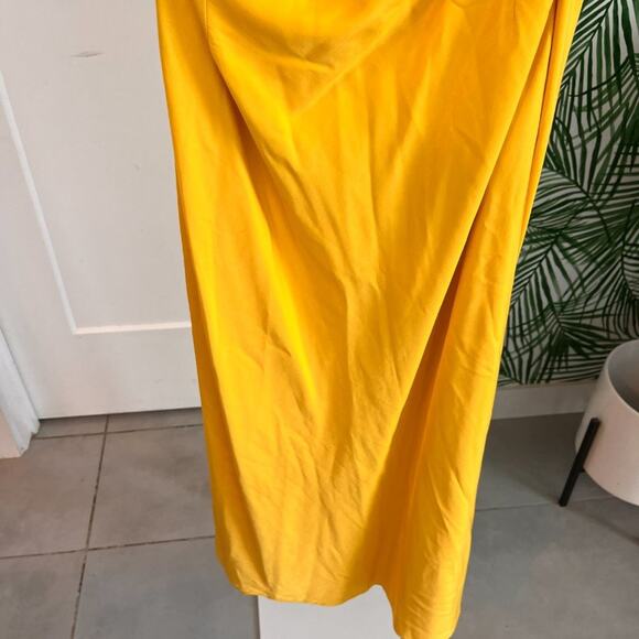 Runaway the Label Yellow Sordec Cutout One Shoulder Dress Small - Picture 9 of 13